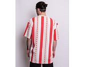 Triko Karl Kani Small Signature Stripe Tee red/cream/white