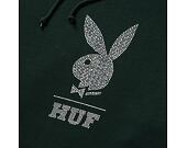 Mikina HUF Playboy Rhinestone Hoodie Forest Green