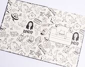 Zápisník RIP N DIP Nerm Doodle Notebook White