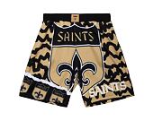 Kraťasy Mitchell & Ness NFL Jumbotron 2.0 Shorts New Orleans Saints Black / Gold