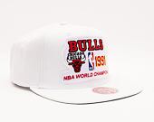 Kšiltovka Mitchell & Ness 91 Bulls Champs Snapback Hwc Chicago Bulls White