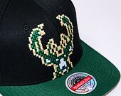 Kšiltovka Mitchell & Ness 8 Bit XL Classic Red Milwaukee Bucks Black