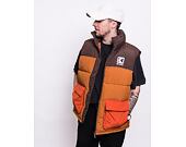 Vesta Karl Kani OG Block Puffer Vest dark orange/sand/brown