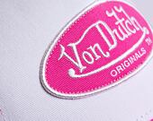 Kšiltovka Von Dutch Boston Trucker Cotton Twill White/Pink