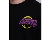 Triko New Era NBA Oversized Back Print Neon Tee Los Angeles Lakers Black/Purple