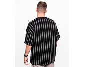 Triko Karl Kani Small Signature Heavy Jersey Pinstripe Tee black/white