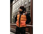 Vesta Karl Kani OG Block Puffer Vest dark orange/sand/brown