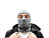 Custom made pletená Balaclava kukla - Cobalt Grey