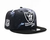 Kšiltovka New Era 9FIFTY NFL22 Sideline "Ink Dye" Las Vegas Raiders Black / White