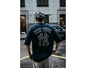 Triko New Era Heritage Back Print Oversized Tee New York Yankees Oceanside Blue / Off White