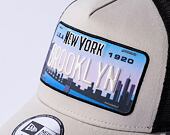 Kšiltovka New Era 9FORTY A-Frame Trucker License Plate - Brooklyn New York Snapback Stone