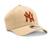 Dětská kšiltovka New Era 9FORTY Kids MLB League Essential New York Yankees Oat Milk / Redwood