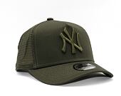 Dětská kšiltovka New Era 9FORTY Kids A-Frame Trucker MLB Tonal Mesh New York Yankees Olive