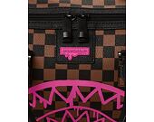 Taška Sprayground Pink Drip Brown Check Mini Duffle