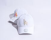 Dámská Kšiltovka New Era 9FORTY Womens MLB Metallic Logo Los Angeles Dodgers White / Silver