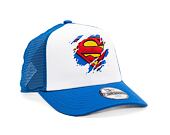 Dětská Kšiltovka New Era 9FORTY Kids A-Frame Trucker DC Superman White / Blue Azure