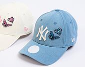 Dámská Kšiltovka New Era 9FORTY Womens MLB Butterfly New York Yankees Heather Light Blue / White