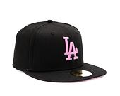 Kšiltovka New Era 59FIFTY MLB League Essential Los Angeles Dodgers Black / Wild Rose Pink