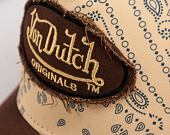 Kšiltovka Von Dutch Trucker Kalmar Poly Woven Brown Bandana