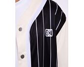 Dres Karl Kani Og Block Pinstripe Baseball Shirt black/off white