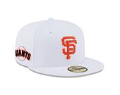 Kšiltovka New Era 59FIFTY MLB Team Side Patch San Francisco Giants White / Orange
