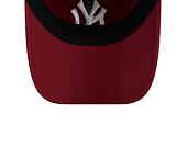 Kšiltovka New Era 9TWENTY MLB League Essential New York Yankees Cardinal / Optic White