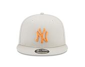 Kšiltovka New Era 9FIFTY MLB Side Patch New York Yankees Stone / Orange Glaze