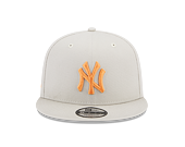 Kšiltovka New Era 9FIFTY MLB Side Patch New York Yankees Stone / Orange Glaze