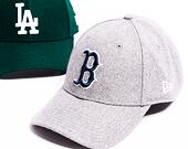 Kšiltovka New Era 9FORTY MLB Melton Wool Essential Boston Red Sox Graphite / Navy