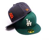 Kšiltovka New Era 59FIFTY MLB League Essential Los Angeles Dodgers Dark Green / Stone