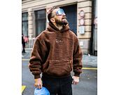 Mikina Karl Kani Metal Signature Teddy Os Hoodie brown