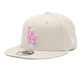 Kšiltovka New Era 9FIFTY MLB Outline Los Angeles Dodgers Stone / Fondant Pink