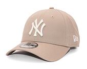 Kšiltovka New Era 9FORTY MLB League Essential New York Yankees Ash Brown / Off White