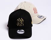 Kšiltovka New Era 9FORTY MLB Team Outline New York Yankees Black / Pineapple