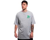 Triko New Era MLB World Series Oversized Tee Oakland Athletics - Heather Grey / White