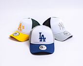 Kšiltovka New Era 9FORTY A-Frame Trucker MLB Logo Trucker Los Angeles Dodgers - Dark Royal / Graphit