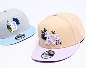 Kšiltovka New Era 9FIFTY MLB Floral Oakland Athletics Retro - Stone / Pastel Lila
