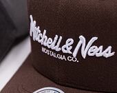 Kšiltovka Mitchell & Ness - Branded Pinscript Classic Red - Brown/White