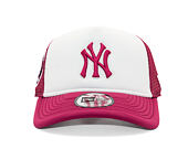 Kšiltovka New Era - MLB World Series 9FORTY Trucker - NY Yankees - Cherry / White