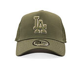 Kšiltovka New Era - MLB Outline 9FORTY Trucker - LA Dodgers - New Olive