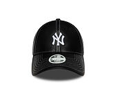 Dámská Kšiltovka New Era - MLB Contrast Stitch PU Leather 9FORTY - NY Yankees - Black / White