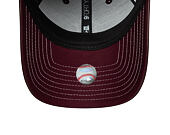 Dámská Kšiltovka New Era - MLB Contrast Stitch PU Leather 9FORTY - NY Yankees - Burgundy / White
