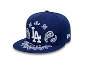 Kšiltovka New Era - MLB Paisley Bandana 59FIFTY - LA Dodgers - Dark Royal