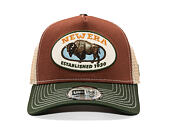 Kšiltovka New Era - Animal Oval Patch 9FORTY Trucker - Dark Seaweed / Auburn