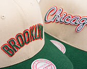 Kšiltovka Mitchell & Ness - Green Orange Pro Crown - Brooklyn Nets - Sand/Green
