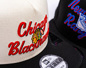 Kšiltovka New Era - NHL Chainstitch 9FIFTY A-Frame - Chicago Blackhawks - Chrome White