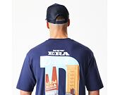 Triko New Era - Branded Location Oversized Tee - Navy
