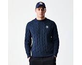 Svetr New Era - MLB Cable Knit Crew - NY Yankees - Navy