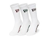 Ponožky New Era - Flag Crew Socks 3pk - White