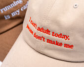 Kšiltovka 8by8 - Dadcap - "I can't adult today" - Tan/Orange